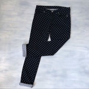 JCPenny polka dot skinny jeans size 29/8